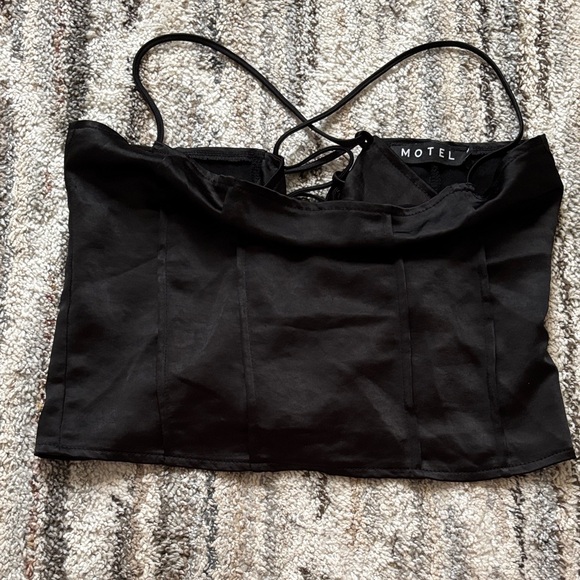 Classic Black Spaghetti-Strap cowl neck - Picture 2 of 3